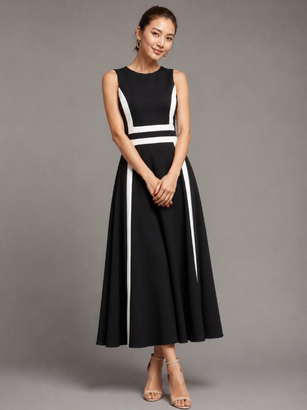 Calvin Klein A-line Midi Dress
